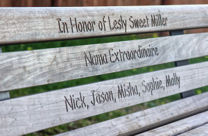 engraved bench