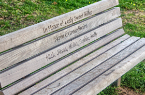 engraved bench