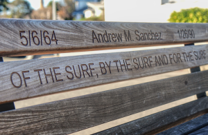 engraved bench