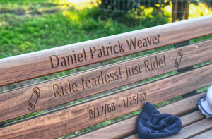 engraved bench