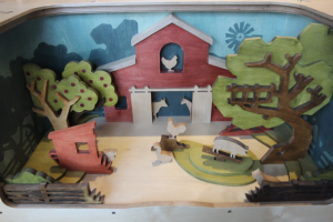wood diorama